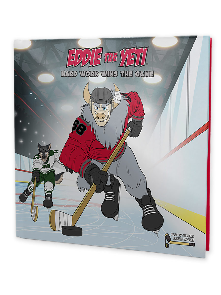 eddie the yeti, eddie the yeti hockey, hockey books, kids hockey books, childrens hockey book