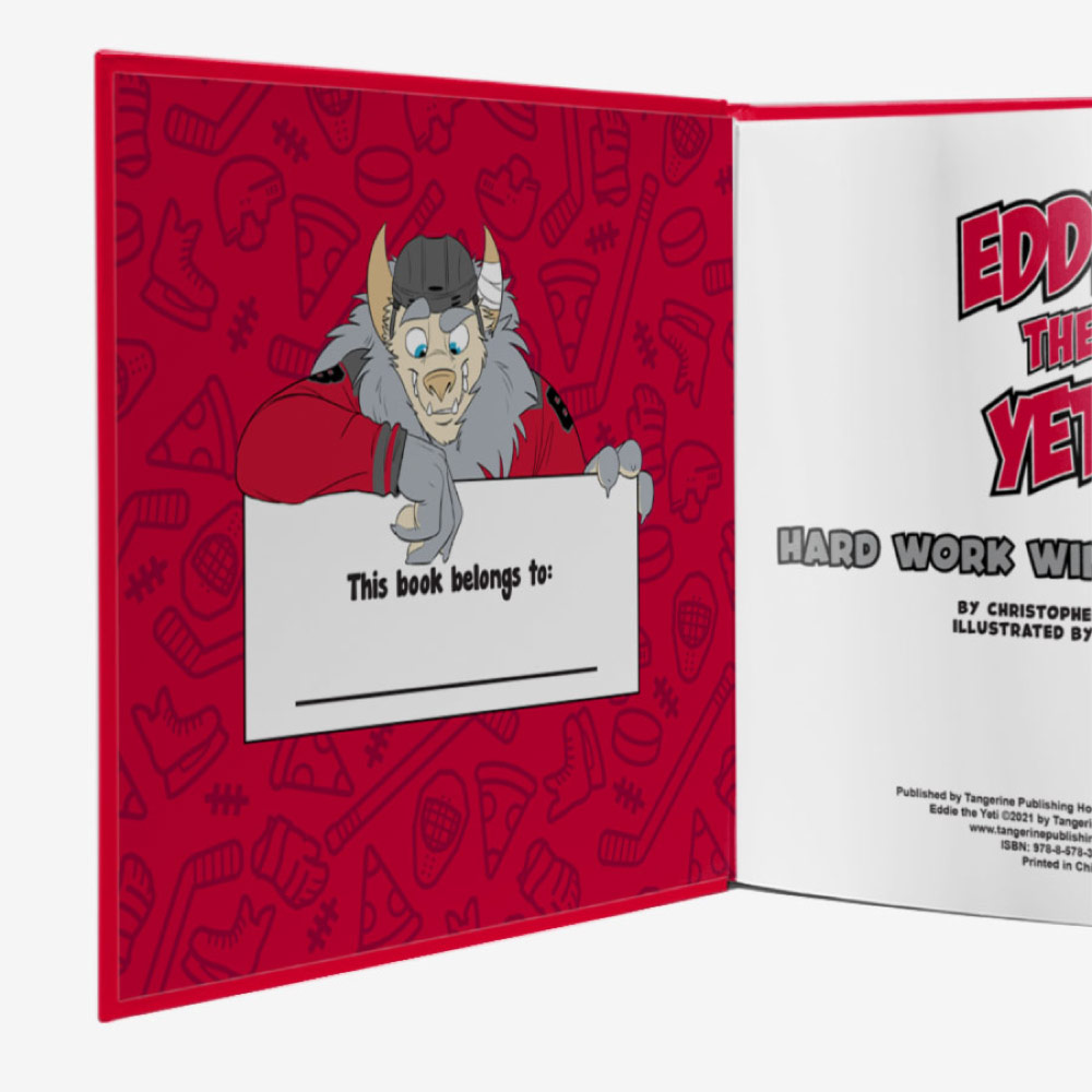eddie the yeti, eddie the yeti hockey, hockey books, kids hockey books, childrens hockey book